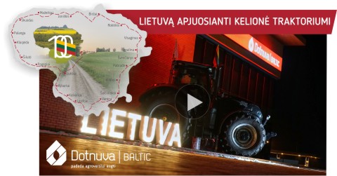 Lietuvą apjuosianti kelionė traktoriumi